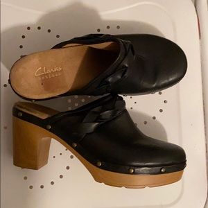 Clark’s heeled clogs. Like new